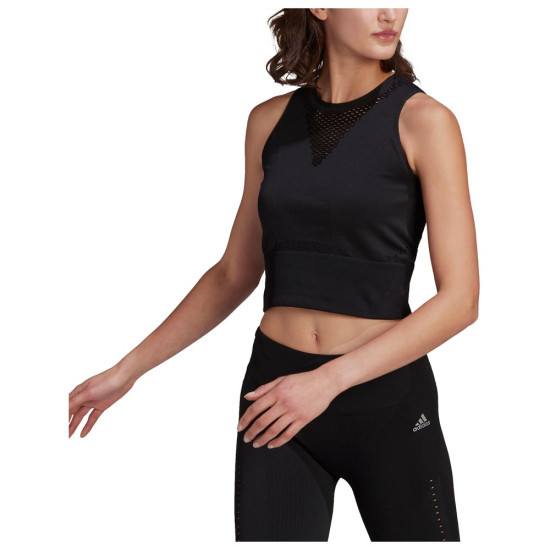 Adidas Γυναικεία αμάνικη μπλούζα Aeroknit crop